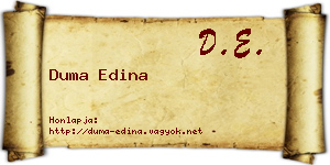 Duma Edina névjegykártya