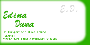 edina duma business card